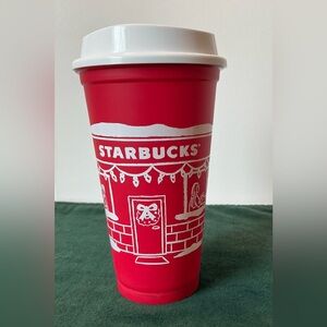Starbucks 2025 Red Cup w/White Lid NEW Collectible & Reusable